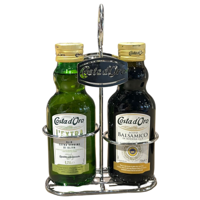 Dressing Cruet Set – Olivenöl & Balsamico stilvoll servieren