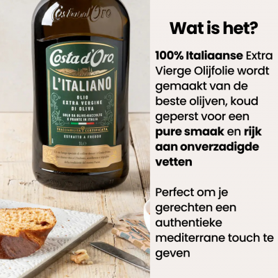 Authentieke 100% Italiaanse Extra Vierge Olijfolie 250ml Rijk aan smaak en antioxidanten