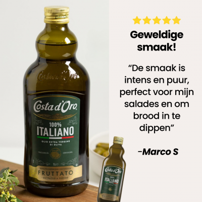 100% Italiaanse Extra Vierge Olijfolie - 1000ml